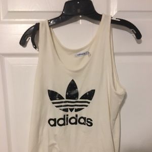 {Adidas} White Muscle tee [L]